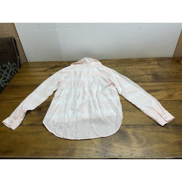 Cloth And Stone Anthropologie Pink Tye Dye Button Down XS - Picture 8 of 9